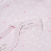 Body pentru bebeluș roz cu mâneci lungi cu inimi Chicco 148451 4