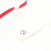 Salopetă albă pentru fete cu un imprimeu și o inscripție Chicco 148493 3