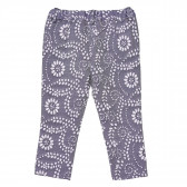 Pantaloni cu imprimeu floral pentru fete, gri Chicco 148543 2