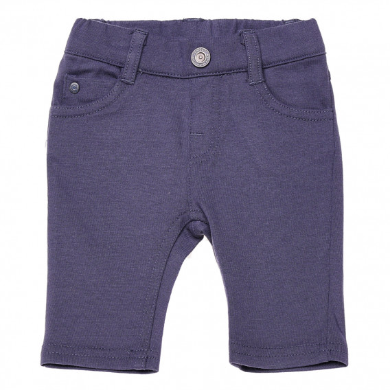 Pantaloni pentru băieți albastru închis cu talie elastică Chicco 148557 