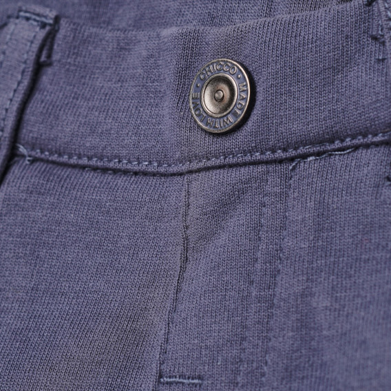 Pantaloni pentru băieți albastru închis cu talie elastică Chicco 148559 3