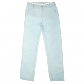 Pantaloni pentru fete albaștri cu dantelă la talie Chicco 148564 