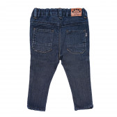 Jeans de bebeluși de culoare albastru închis cu buzunare exterioare Chicco 148585 2