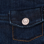 Jeans de bebeluși de culoare albastru închis cu buzunare exterioare Chicco 148586 3