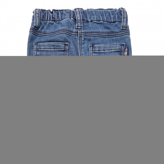 Jeans pentru copii cu un efect uzură de culoare albastru deschis Chicco 148589 2