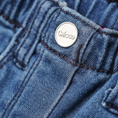 Jeans pentru copii cu un efect uzură de culoare albastru deschis Chicco 148590 3