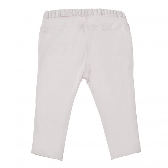 Pantaloni de bumbac pentru copii, alb Chicco 148599 2