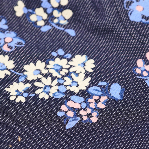 Pantaloni albaștri pentru copii cu imprimeu floral Chicco 148604 3
