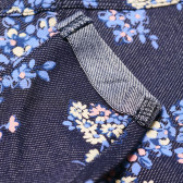 Pantaloni albaștri pentru copii cu imprimeu floral Chicco 148605 4