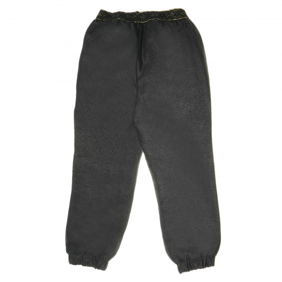 Pantaloni negri pentru fete cu elastic la talie Chicco 148640 2