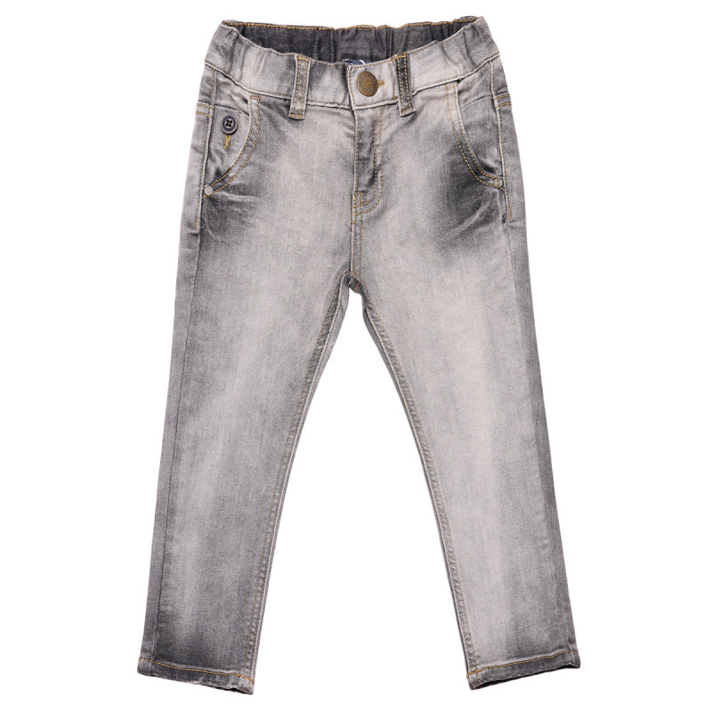 Jeans gri pentru băieți, cu un efect uzat  148655