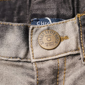 Jeans gri pentru băieți, cu un efect uzat Chicco 148657 3