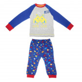 Pijamale de bumbac pentru bebeluș gri-albastru Chicco 148733 