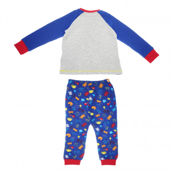 Pijamale de bumbac pentru bebeluș gri-albastru Chicco 148736 4