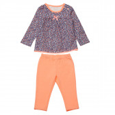 Pijamale din bumbac, două piese, pentru fete, portocaliu Chicco 148750 