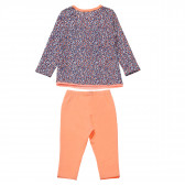 Pijamale din bumbac, două piese, pentru fete, portocaliu Chicco 148751 2