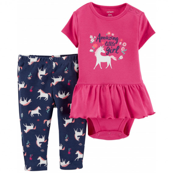 Set de corsete și pantaloni pentru unicorn pentru bebeluși Carter's 150075 