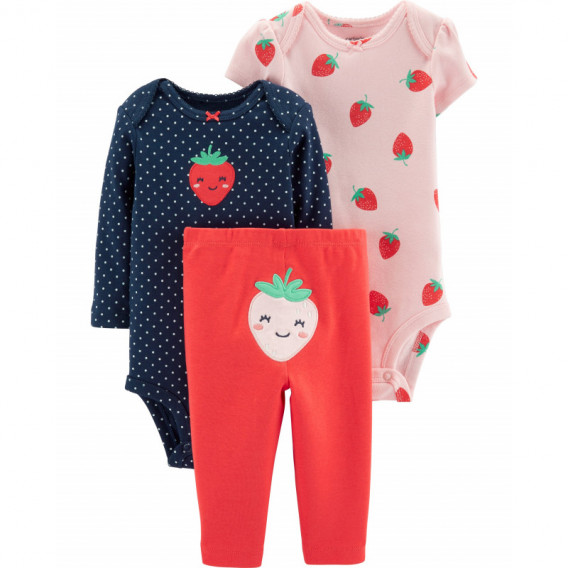 Set de 2 corsete și pantaloni Căpșune pentru copil Carter's 150085 