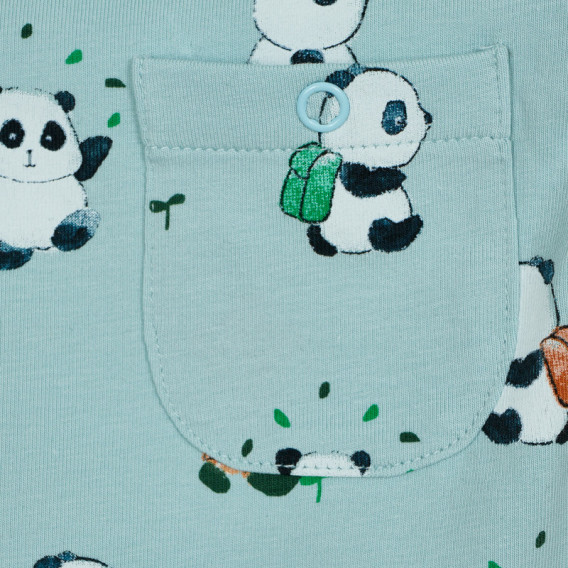 Body pentru copii cu imprimeu panda, albastru Name it 150106 2