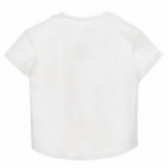 Tricou cu mâneci scurte și imprimeu pentru fete, alb Name it 150138 4
