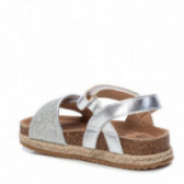 Sandale cu arici, pentru fete, argintii XTI 150635 3