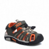 Sandale cu detalii portocalii pentru băieți, gri XTI 150646 2