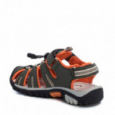 Sandale cu detalii portocalii pentru băieți, gri XTI 150647 3