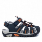 Sandale cu detalii portocalii, pentru băieți, albastru XTI 150648 