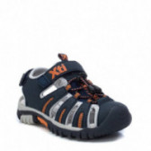 Sandale cu detalii portocalii, pentru băieți, albastru XTI 150649 2