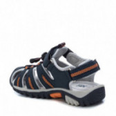 Sandale cu detalii portocalii, pentru băieți, albastru XTI 150650 3