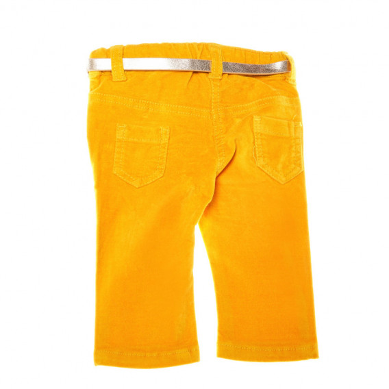 Pantaloni cu curea pentru fete, galbeni KIABI 150657 2