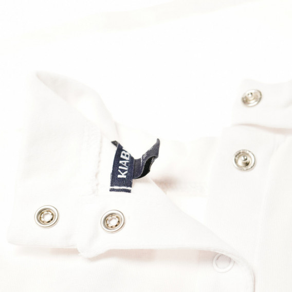 Bluză din bumbac cu mâneci lungi pentru fete, alb KIABI 150666 3