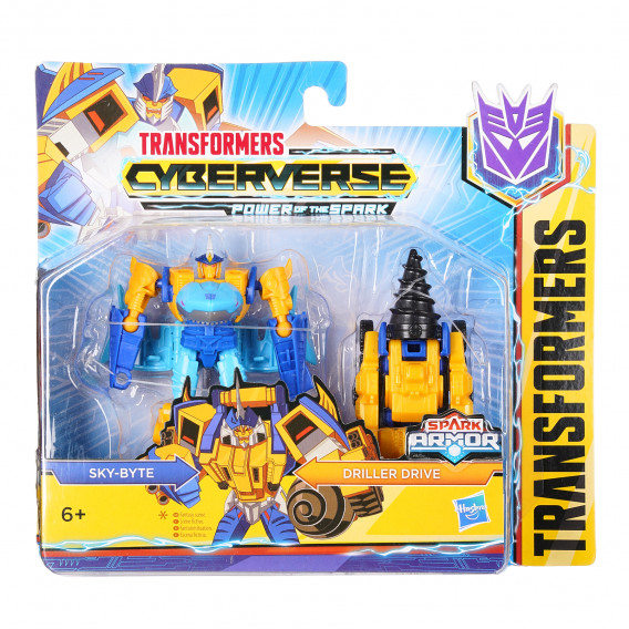 Transformer cyber univers - Sky-Byte & Driller drive Transformers  150923 