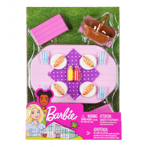 Set de joacă Barbie, mobilier pentru picnic Barbie 151022 