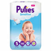 Scutece Pufies Sensitive, 5 Junior, Maxi Pack, 11-16 kg, 48 buc Pufies 151239 