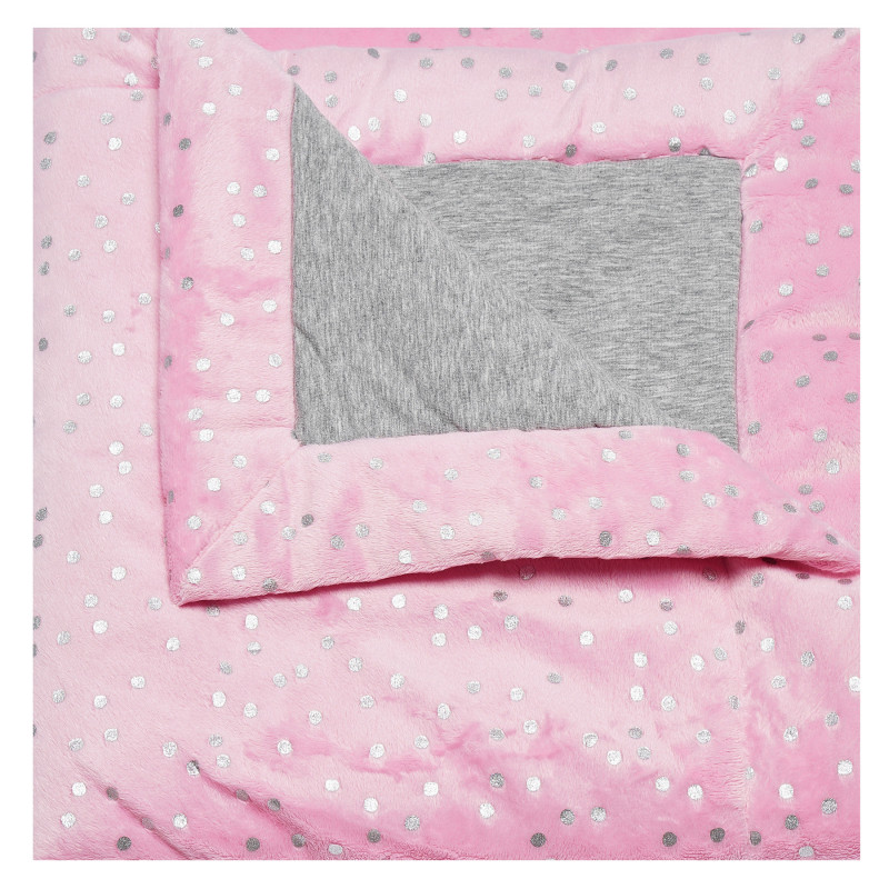Pătură roz și gri, cu puncte, pentru fete  151302