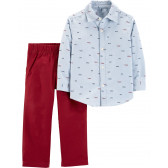 Set de cămașă din bumbac și pantaloni pentru bebeluși Fericit tip Carter's 151376 