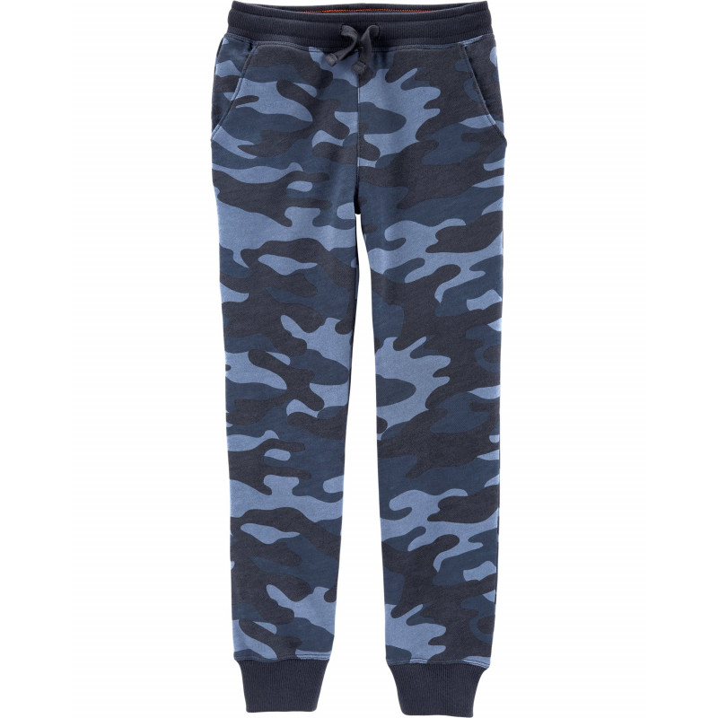 Pantaloni sport cu imprimeu camuflaj pentru băieți, albastru  151429