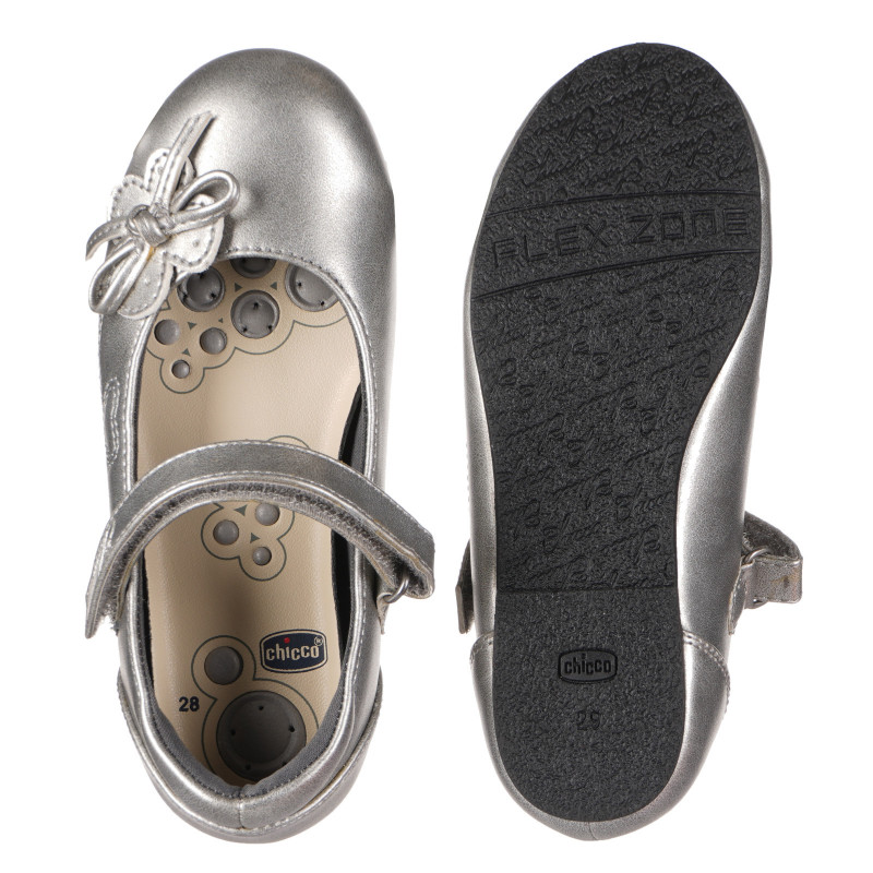 Pantofi pentru fete, Mary Janes, gri argintiu  151554