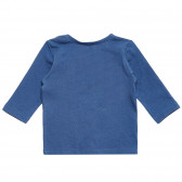 Bluză bleumarin din bumbac cu mâneci lungi pentru băieți Benetton 151633 3