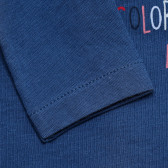 Bluză bleumarin din bumbac cu mâneci lungi pentru băieți Benetton 151635 7