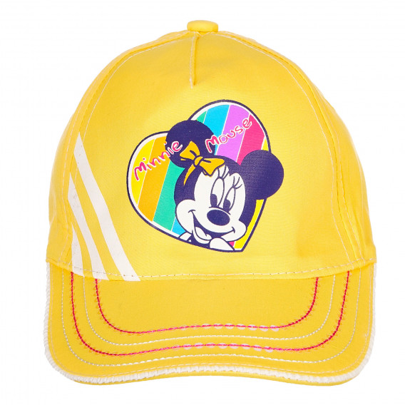 Șapcă din bumbac Minnie Mouse pentru fete, galbenă Original Marines 151754 