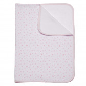 Pătură pentru fete, în alb și roz Idexe 151914 