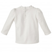 Bluză pentru fete din bumbac, alb Idexe 151935 3