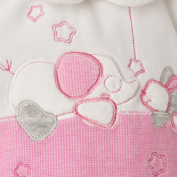 Bluză pentru copii în culori contrastante, alb și roz Idexe 151954 2