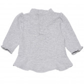 Bluză pentru fete, gri, cu fundiță decorativă Idexe 151976 4