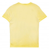 Tricou galben de bumbac, cu mânecă scurtă pentru băieți Benetton 152136 7