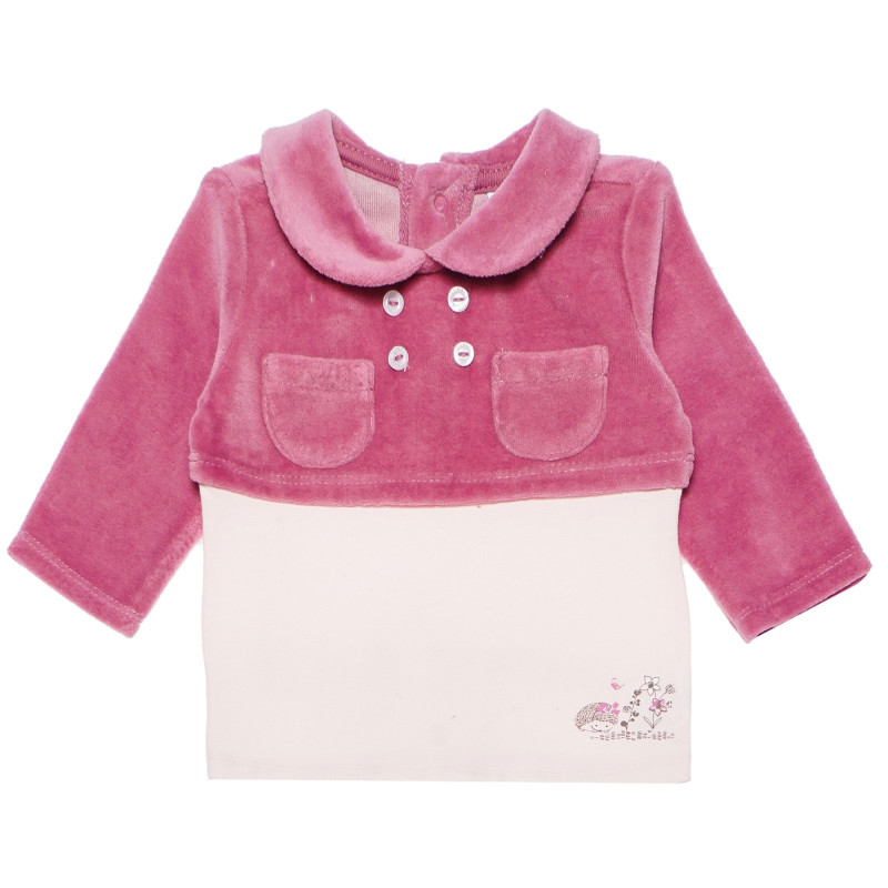 Bluză confortabilă pentru fete, roz  152156
