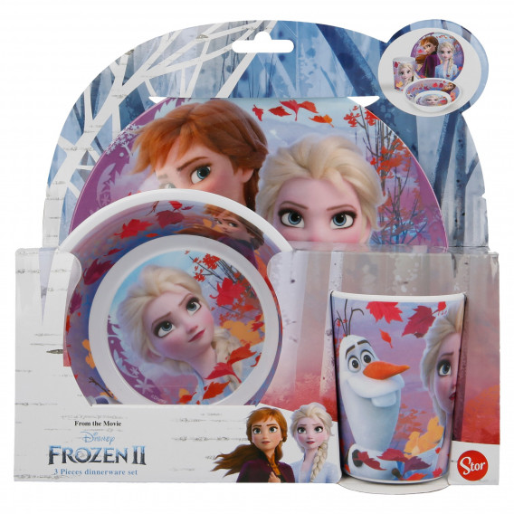 Set pentru masă din melamină, 3 bucăți - Frozen Kingdom II Frozen 153035 