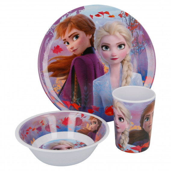 Set pentru masă din melamină, 3 bucăți - Frozen Kingdom II Frozen 153036 2